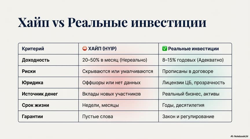 хайп-проекты, финансовые пирамиды, как распознать хайп, защита от мошенников, HYIP проверка, сливные курсы