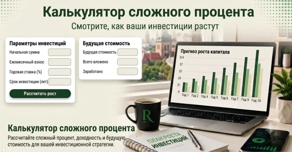 калькулятор сложного процента, финансовый калькулятор онлайн, калькулятор финансовой подушки, калькулятор финансовой подушки безопасности, рассчитать финансовую подушку, сколько нужно накопить, расчет финансовой подушки