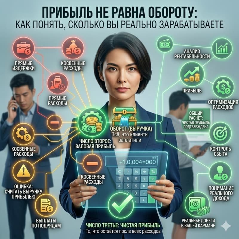 отличие прибыли от оборота, прибыль и оборот разница, как считать прибыль, чистая прибыль расчет, оборот и доход разница, финансовая модель малого бизнеса